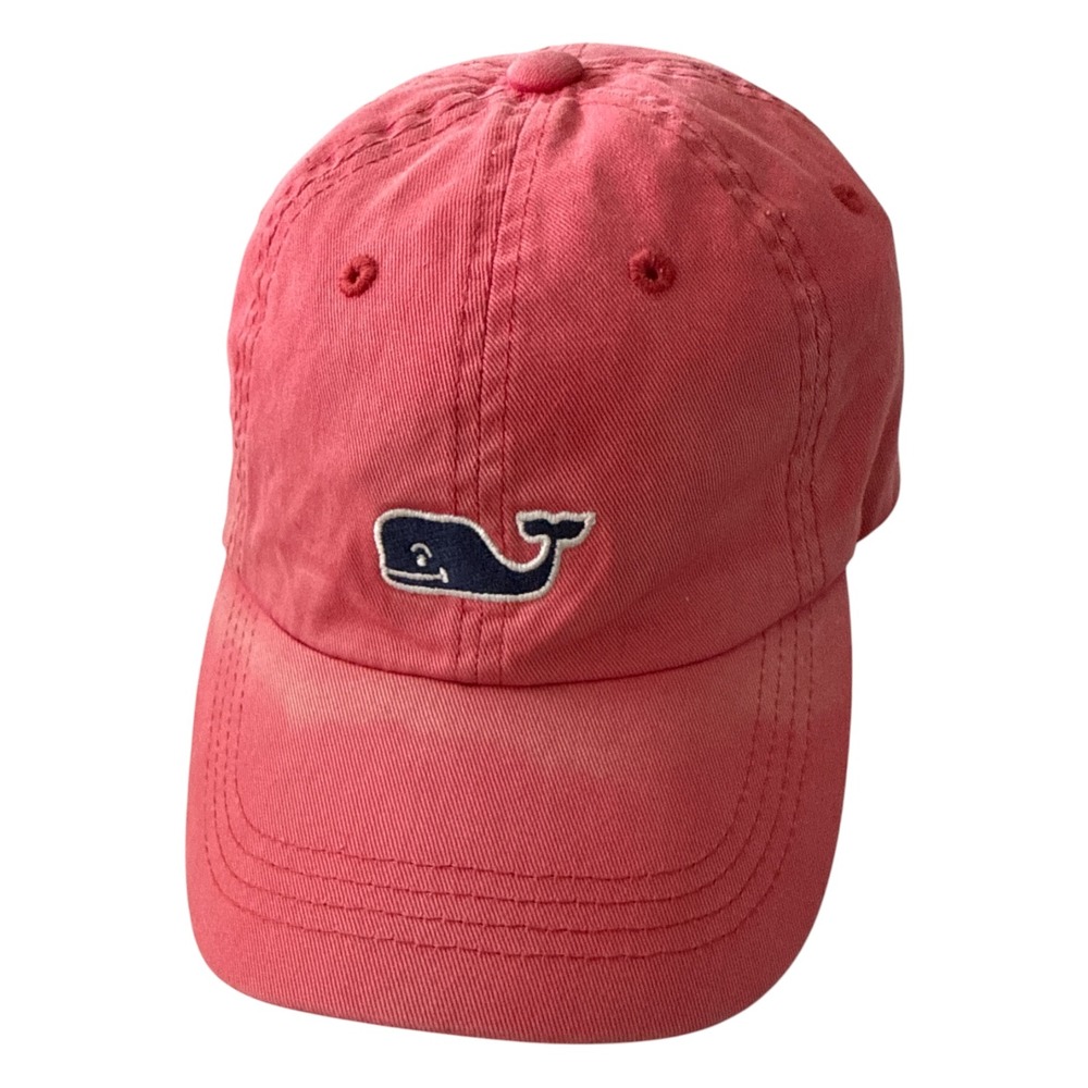 Vineyard Vines‎ Baseball Cap Women OS Coral Pink Excellent Whale Logo Preppy Hat